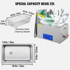 VEVOR Ultrasonic Cleaner with Digital Timer - 2L to 30L Stainless Steel Tank for Jewelry, Glasses, Watches & Industrial Parts