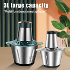 Electric Meat Grinders 3L Food Crusher 6S Stainless Steel Multifunctional Vegetable Slicer Processor Chopper Kitchen Appliances
