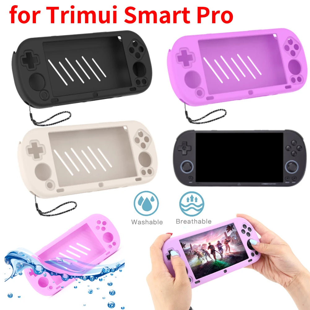 For Trimui Smart Pro 5 Inch Game Console Silicone Case Drop-proof Shockproof Protective Cover For Trimui Smart Pro Accessories