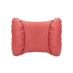 Summer Car Headrest Lumbar Nappa Leather Support Pillow Set Soft Comfortable Breathable Car Neck Pillows Car Seat Accessories