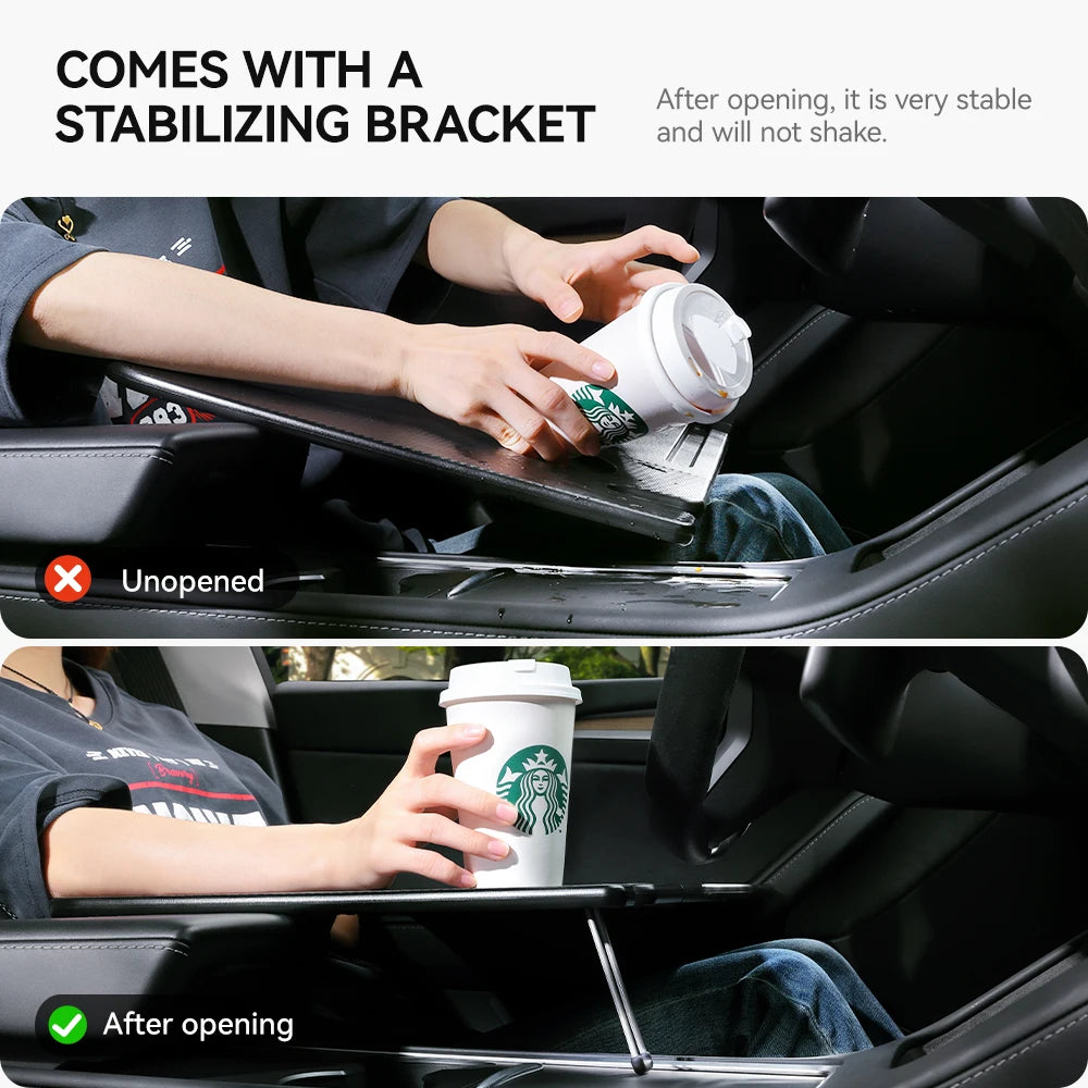 YZ Table Desk For Tesla Model 3 2024 Car Steering Wheel Laptop Tray Food Desk Portable Office Table for Tesla Model3 2022 ModelY