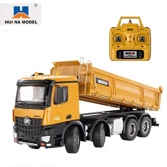 Huina 536 NEW Model R/C Dump Truck Loading Car Remote Controlled Car Construction Engineering Truck 1/14 Scale Rc Vehicle Toys