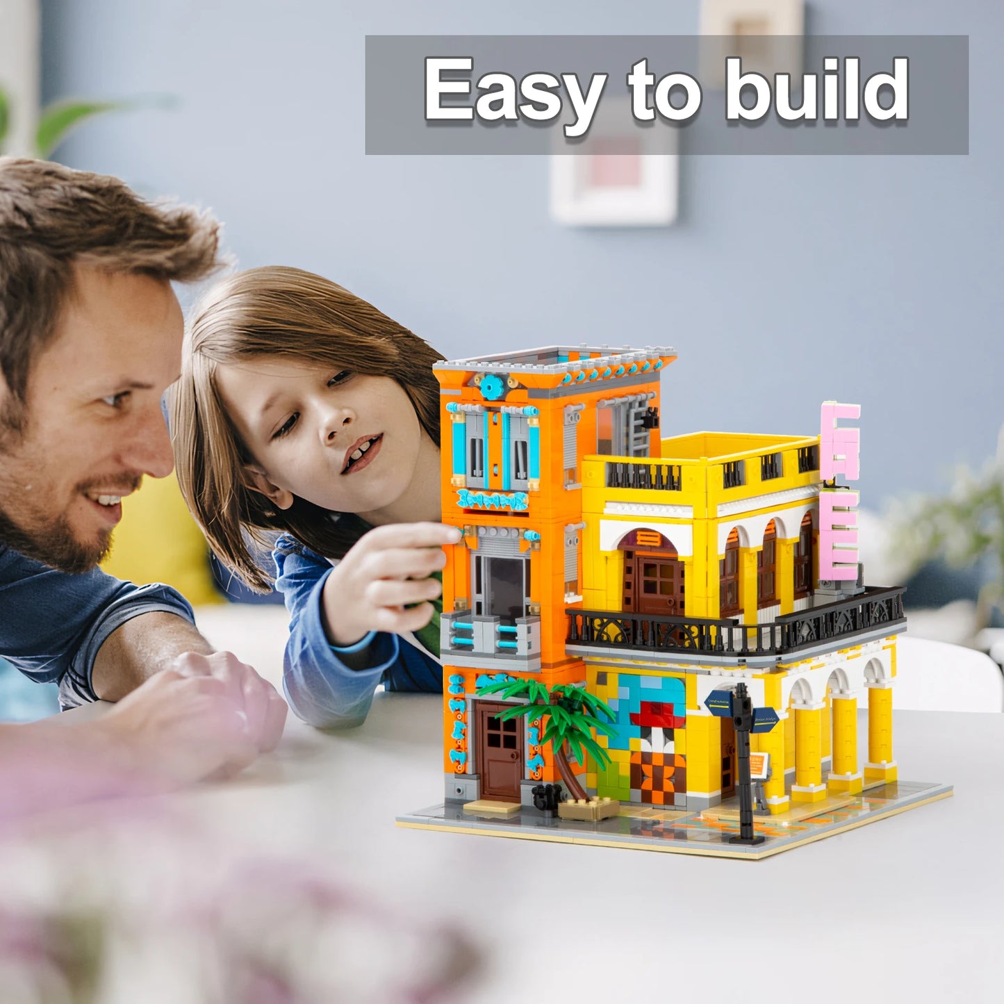Coffee House Building Blocks Set - "Havana Cafe" Architecture Model Kit for Kids Gift | AlluCanFind