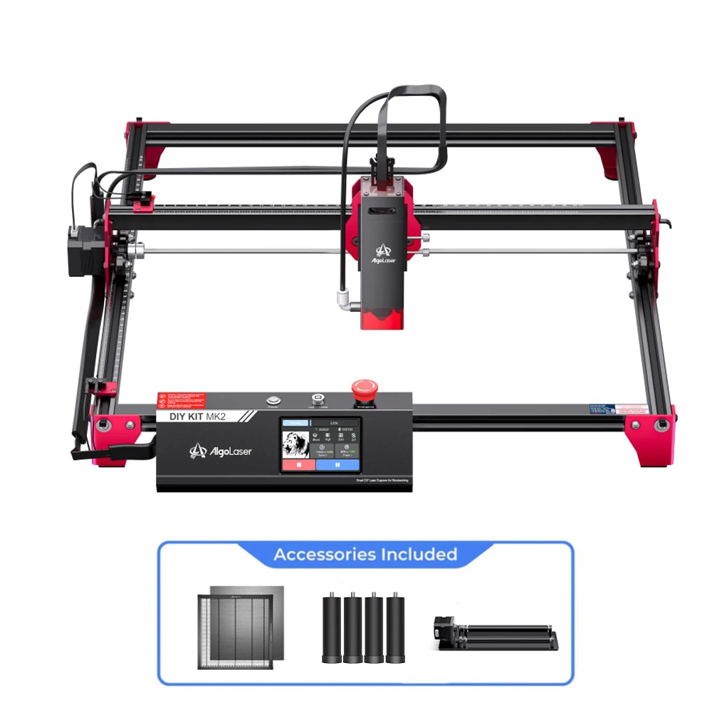 AlgoLaser Laser Engraver DIY KIT MK2 10000mW, Laser Cutter with 3.5" Touch Screen and AlgoOS High Precision Laser Engraving Tool