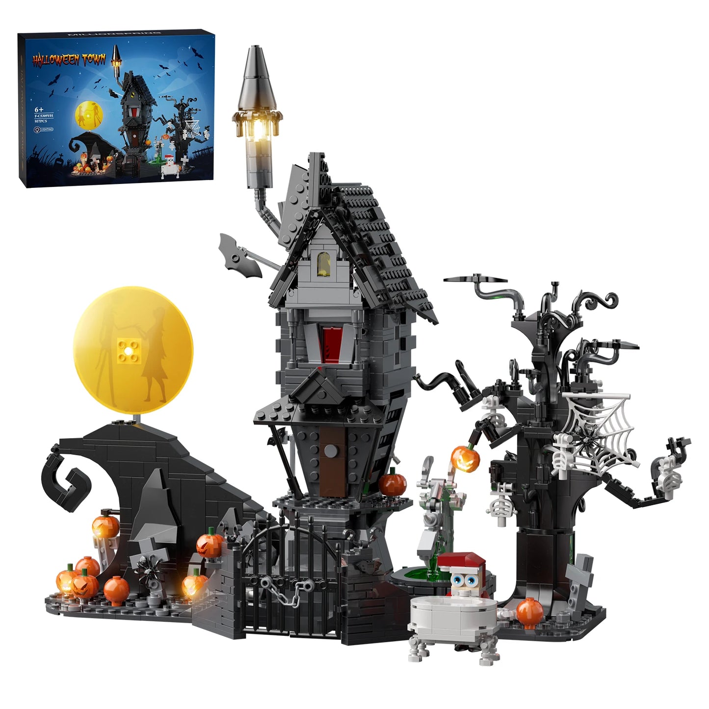 Nightmare Before Christmas House Building Set - Spooky Haunted Model Blocks for Kids & Adults Gift | AlluCanFind