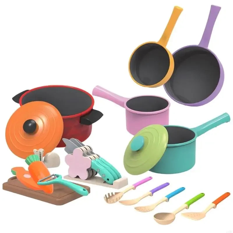 Educational Kitchen Play Items For Children Including Pans And Safe ABS Cooking Tools For Fun tasks A2UB