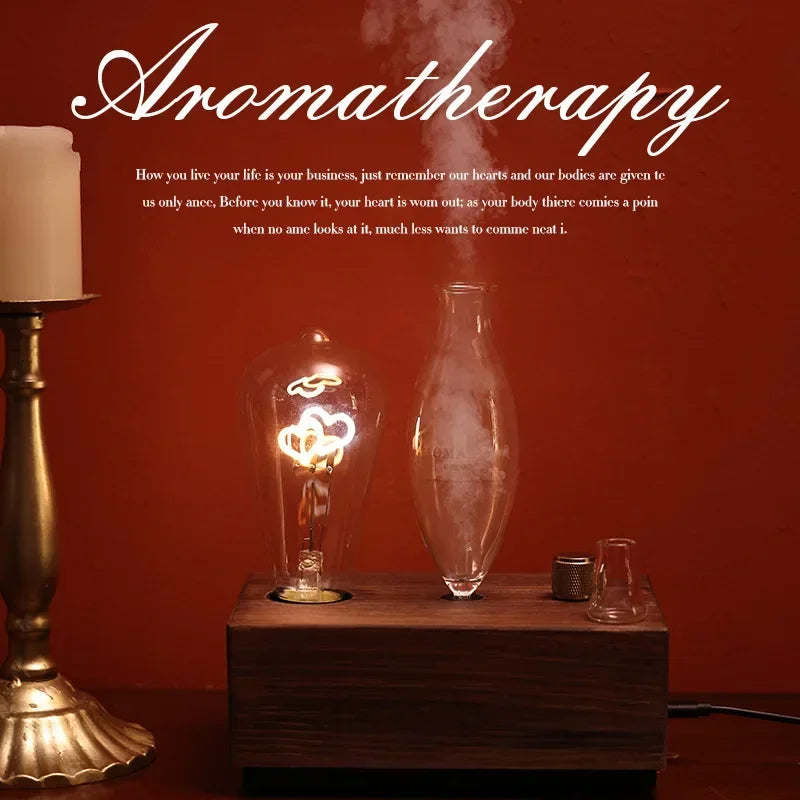 Aroma Diffuser Vintage Tungsten Filament Lamp Aromatherapy Machine Hum