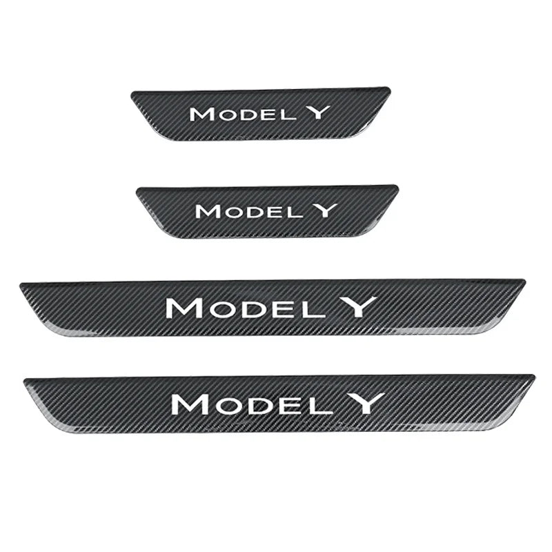 Model Y 2024 Door Sill Protection Strip for Tesla  Model 3 2023 Front Rear Stainless Pedal Decoration Wrap Cover Car Accessories