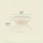 Chic Shoe Changing Stool, Elegant Hourglass Shaped Round Stool Perfect for Living Room & Bedroom - Available in White/Black