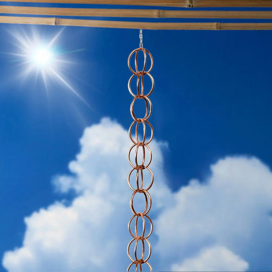 Metal Rainwater Drainage Chain Multifunction Rainwater Chain Decorative Downspout Rain Chain Exquisite for Garden Villa Park