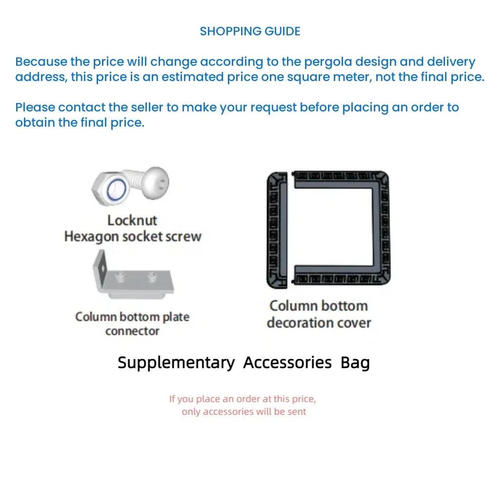 Premium Motorized Aluminum Pergola with Privacy Folding Screens and Glass Wall Enclosures – Outdoor Garden or Patio Shad