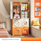 Home Bedroom Furniture Folding Wardrobe Clothes Cabinets Simple Dressers Cube Storage Locker Baby Closet Plastic Collapsible