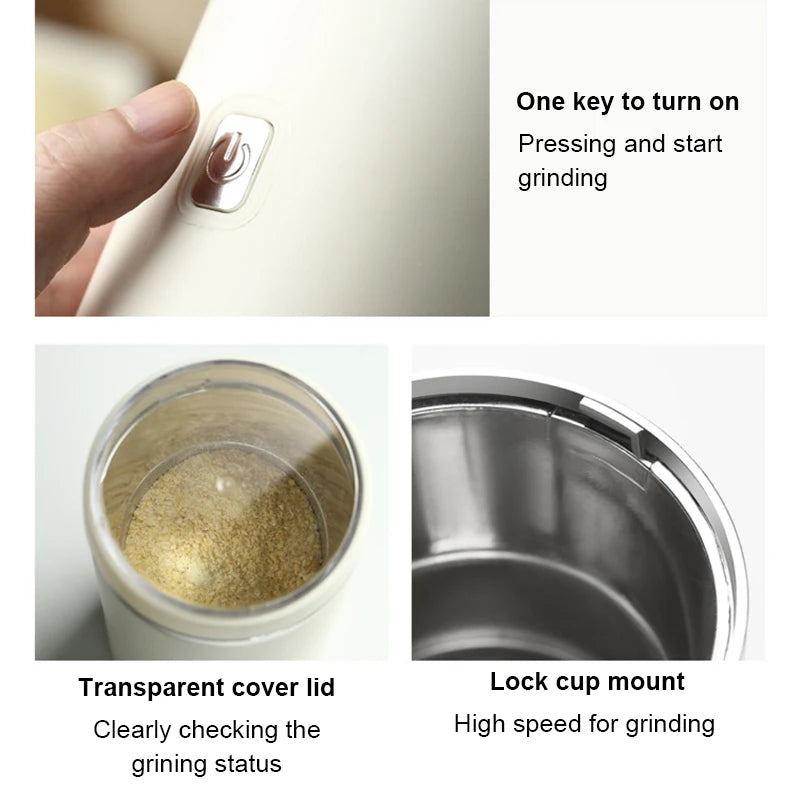 110V/220V Electric Coffee Grinder Mill Herbs Spices Nuts Cafe Bean Grinding Machine Powder Crusher Stainless Steel Burr Blade