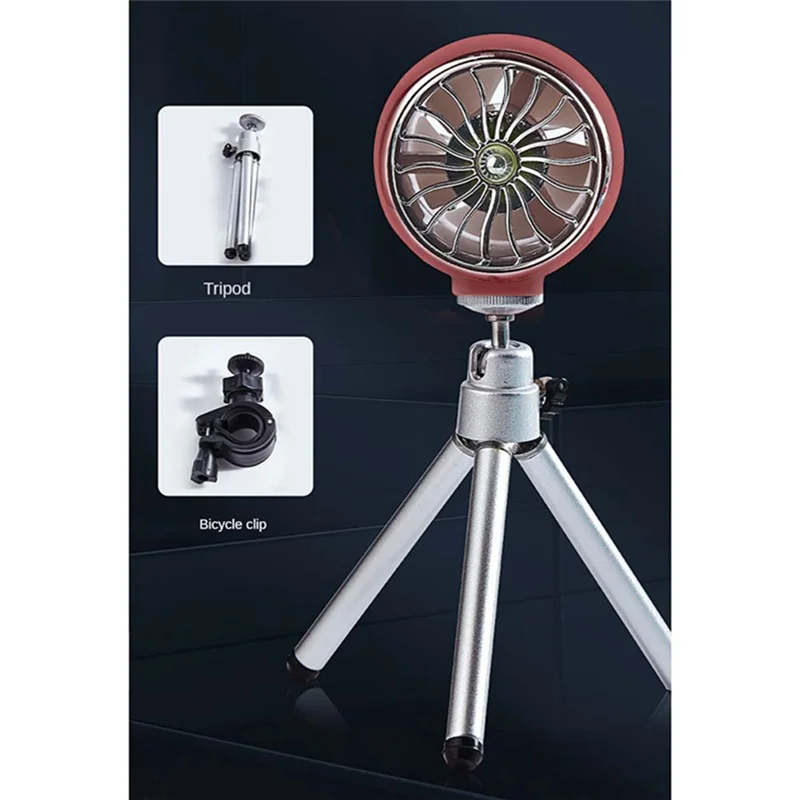 Portable USB Mini Cooling Fan with Tripod Bike Handlebar Electric Fan