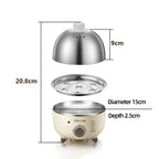360W Electric Egg Boiler Breakfast Machine Multicooker Steamer Automatic Egg Cookers Home Egg Custard Steaming Cooker with Timer