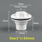 1~8PCS 1/2, 3/4, 1 Inch UPVC Double Female Thread Water Tank Joints Garden Irrigation Accessories Fish Tank Connector