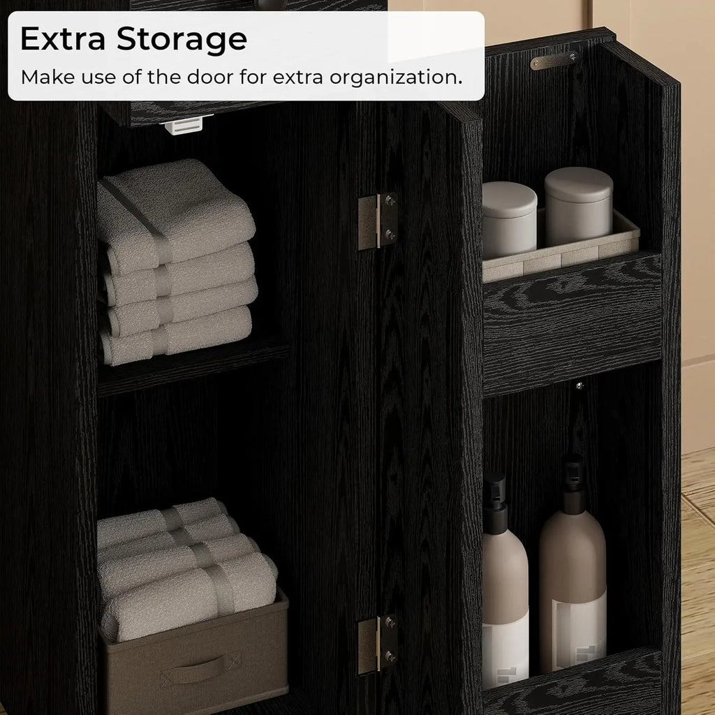 IRONCK Bathroom Storage Cabinet, 70.9 Inch Tall Bathroom Cabinet with Doors, Narrow Storage Organizers with Adjustable Shelf