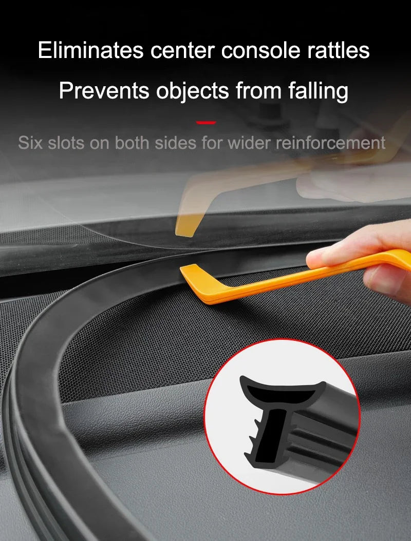 For Tesla Model Y 2021-2024 Door Seal Strip Kit Soundproof Rubber Weatherstrip for Model 3 B-Pillar Sealing Set Noise Reduction