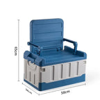 60L Outdoor Storage Box Foldable Storage Box Car Camping Accessories Car Supplies Thickened Storage Box ﻿