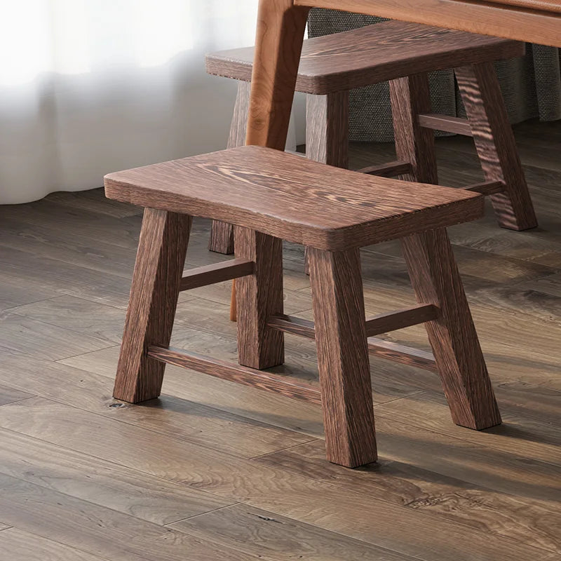 Chicken wing wooden bathing stool solid wood small bench stool child mini Chinese home living room baby adult wooden stool ZM11