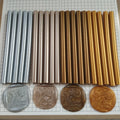 20Pcs/Lot Antique Hot melt Glue sticks Metal color Silicone bars for gun Golden/Silvery/Champagne/Bronze DIY Sealing wax