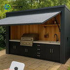 Outdoor Kitchen BBQ Grill Island Stainless Steel Patio Countertop Cooking Station Gas Charcoal Garden Unit