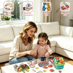 Kids Pretend Play Kitchen Set Simulation Cooking Toy Cutting Food Fruits Vegetables Cookware Pots Pans Gift Toddlers Boys Girls