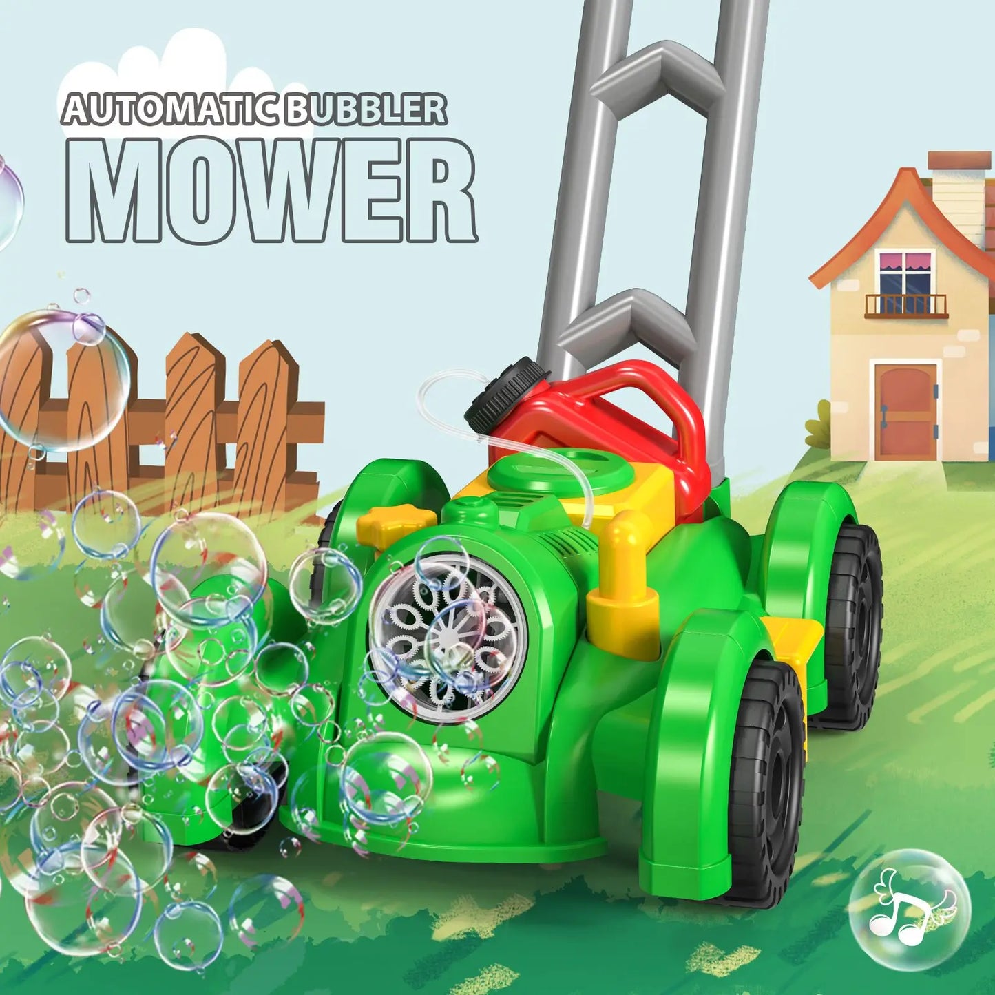 Electric Bubble Lawn Mower Car for Kids - Outdoor Fun