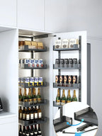 6 Layers Kitchen High Cabinet Storage Rack Snack Cabinet Kitchen Hidden Storage Cabinet Pull Out Basket Organization Furniture