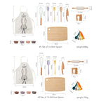 Montessori Kids Play Kitchen Set Pretend Play Cooking Toys Set Kitchen Toys Playset For Toddlers Cutting Board Apron for Kids