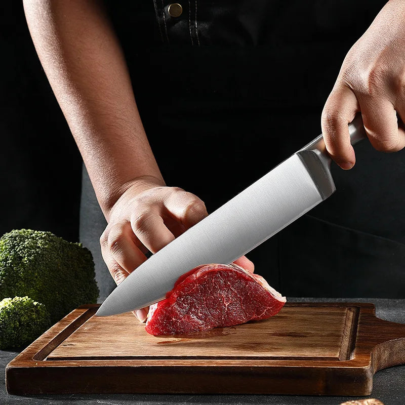 5-piece kitchen knife set stainless steel sharp chefs peeler suitable for professional cooking utensils in homes and restaurants
