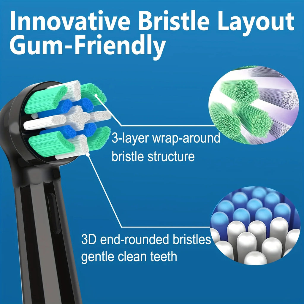 Toothbrush Heads Compatible with Oral B iO 3/4/5/6/7/8/9/10 Electric Toothbrushes, Replacement Toothbrush Heads for iO 4-12Pcs