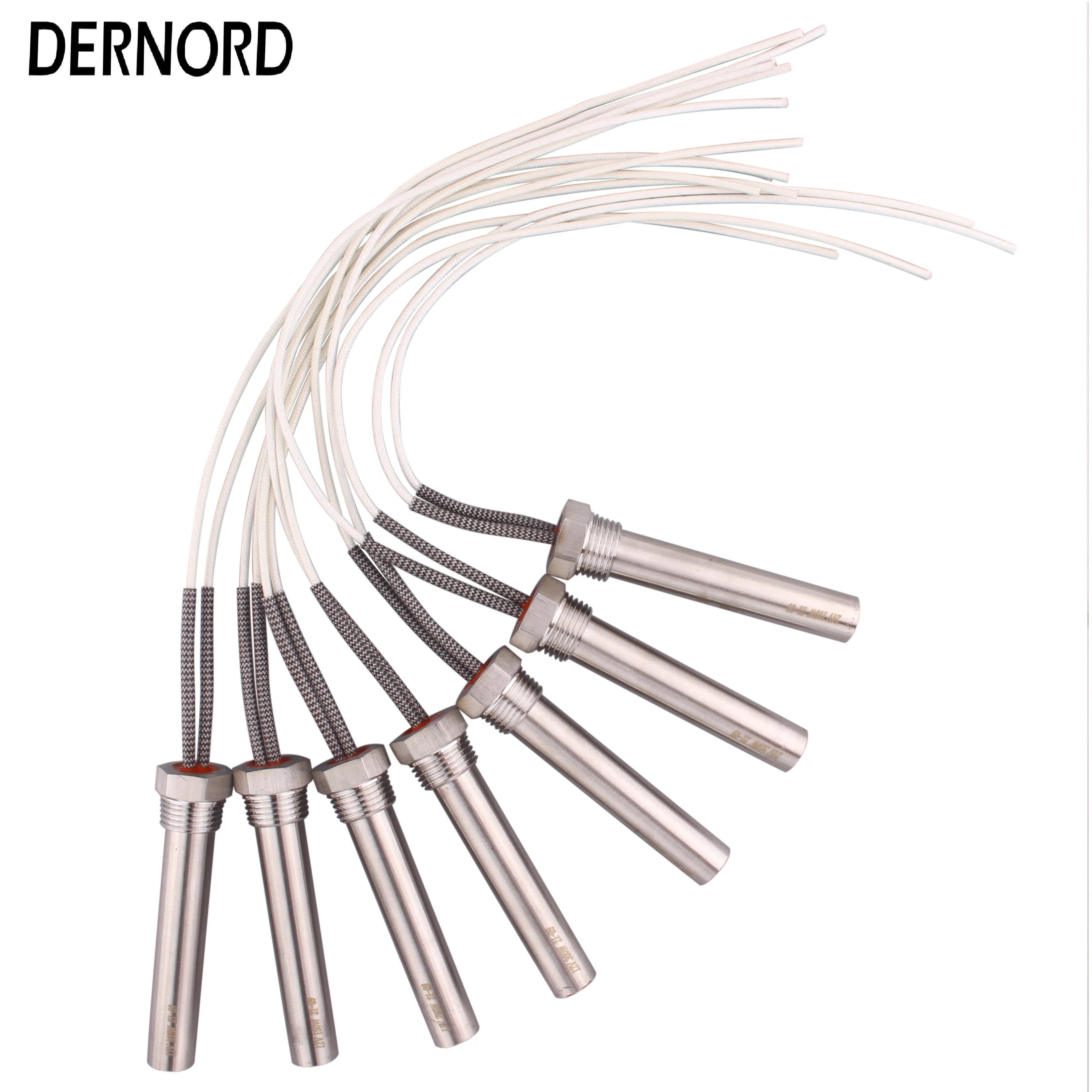 Dernord 12V Immersion Cartridge Heater Hot Rod 24V Heating Element Replacement with 1/2"NPT Thread 100W 150W  200W 300W