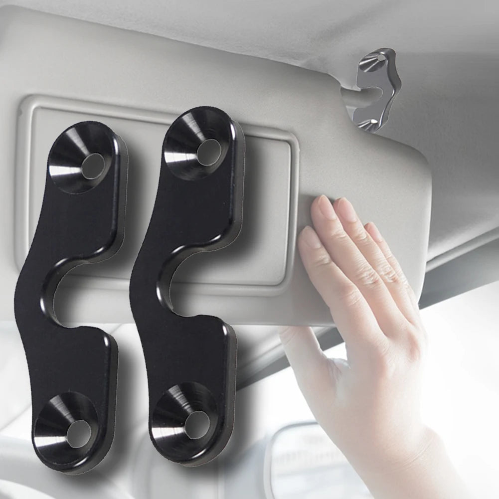 Sun Visor Repair Kit Metal Sun Visor Clip Fix Replacement Heavy Duty Visor Mounting Clips for Wrangler JK JL JT Gladiator 2018+
