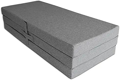 Colchón Plegable Viscoelástica Cierre y Asa 120 x 190 x 10 cm con Espuma D25 extrafirme en Loneta Pre
