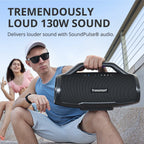 Tronsmart Bang Max Bluetooth 130W Party Speaker with 3 Way Sound System Sync Up 100 + Speakers APP Control Guitar/Mic Input