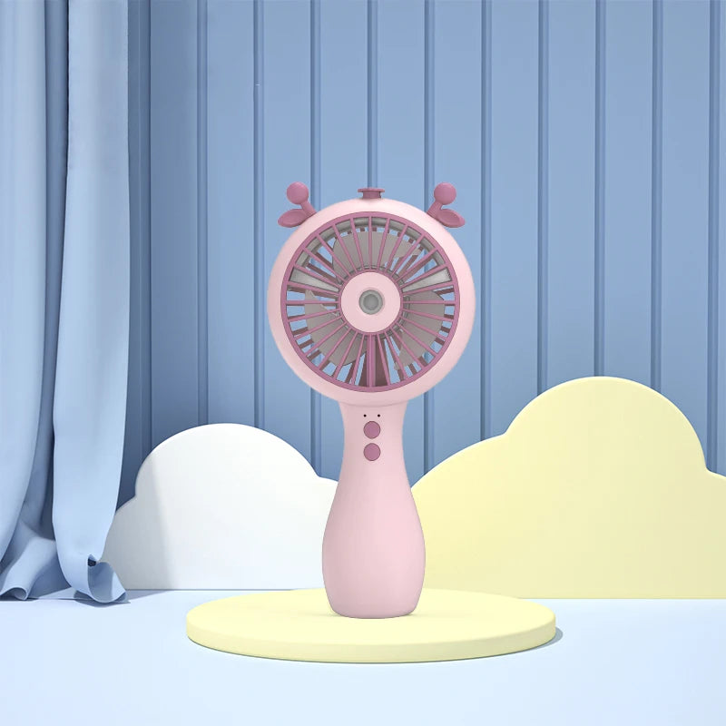 Portable Handheld Fan Water Spray Mist Fan Mini Desktop Cooling Humidi