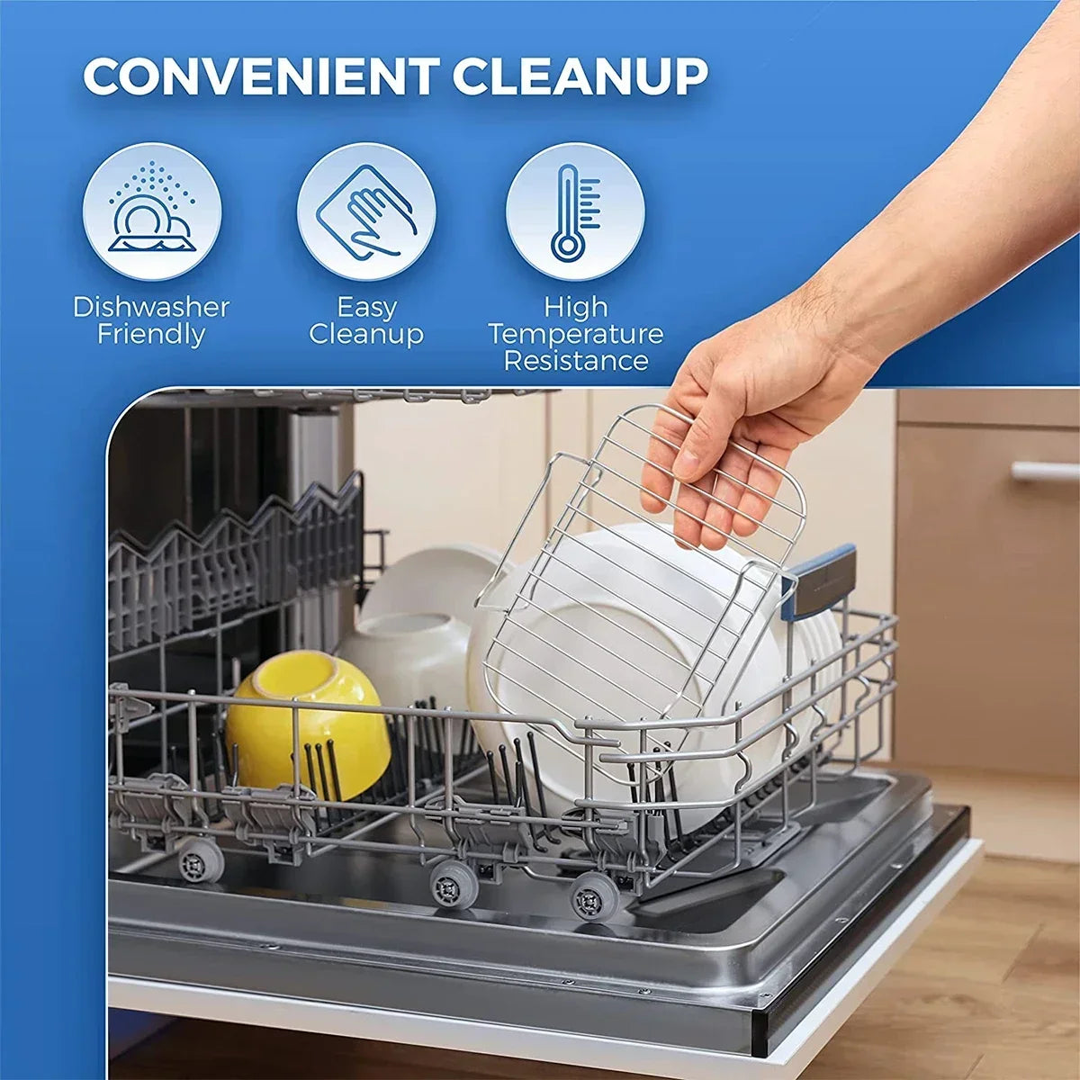 Air Fryer Rack, Dual Airfryer Racks Grilling Rack with 4 Skewers for Ninja Food Dual Zone Air Fryer AF300UK AF400UK Accessories