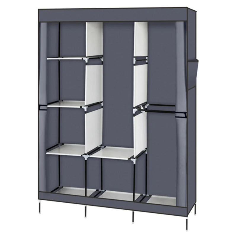 71" Portable Closet Wardrobe Clothes Rack Storage Organizer with Shelf