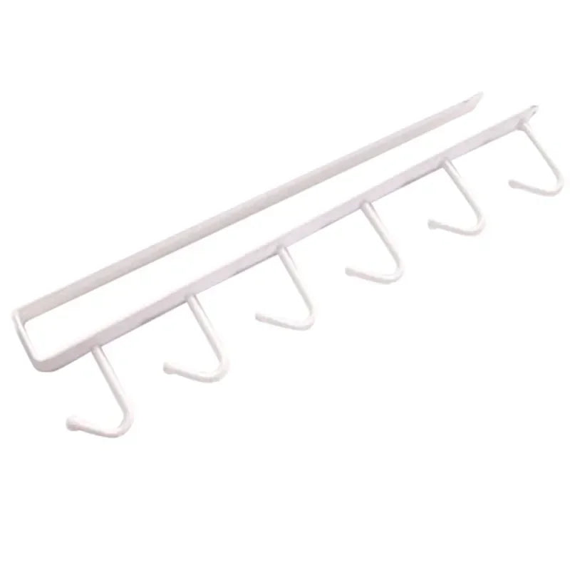 Storage Rack, Shelf, Hanging Hook, Organizer, Cupboard, Closet Hanger, Glass Mug Shelf Hanger Hook, Storage Holder, Kitchen