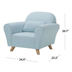 Children's Upholstered Accent Armchair Stylish Indoor Armchair Cozy Foam Filling Sturdy Wooden Frame Easy Assembly Kids Room