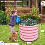 Round Metal Planter Boxes (4-Pack)