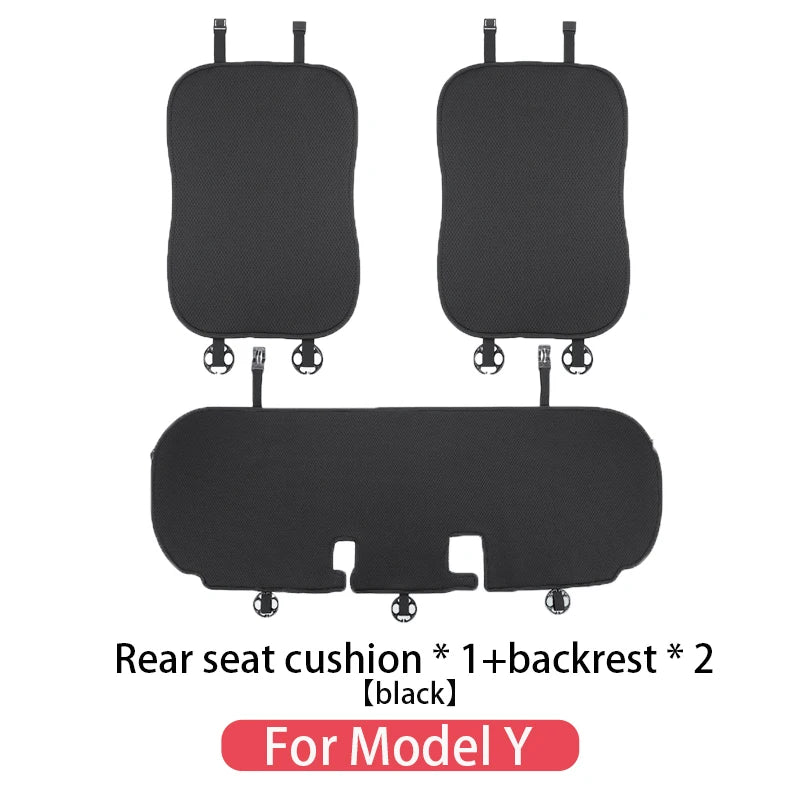 Comfortable Ice Silk Car Seat Covers for Tesla Model Y/3 (2018-2025) | Breathable