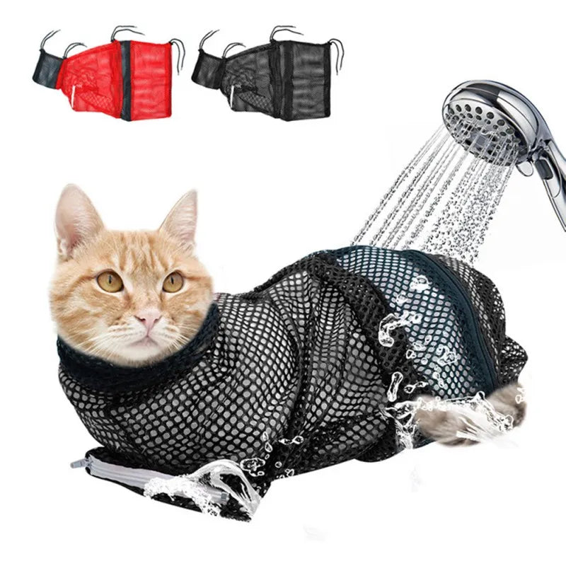 Adjustable Cat Bathing & Grooming Bag - Anti-Scratch Restraint for Nail Trimming & Ears Clean | AlluCanFind