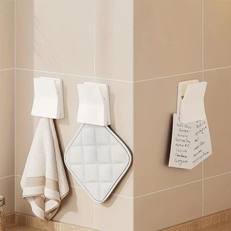 Kitchen Clips 4pcs Sealing Bathroom Toothpaste Holder No-drill Wall-mounted Dishwashing Glove Storage Home Organization