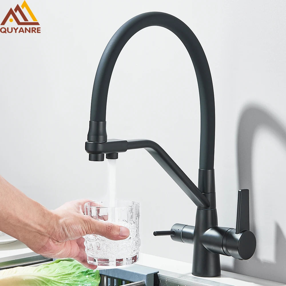 Filtered Kitchen Faucet Purification Water Tap Water Filter Tap For Kitchen Sink 3 in 1 Purifier Vessel Sink Mixer
