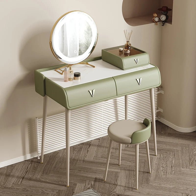 Cream Bedroom Vanity Table Light Luxury European Beauty Modern Dressing Table Service Accessories Vestidores Trendy Furniture