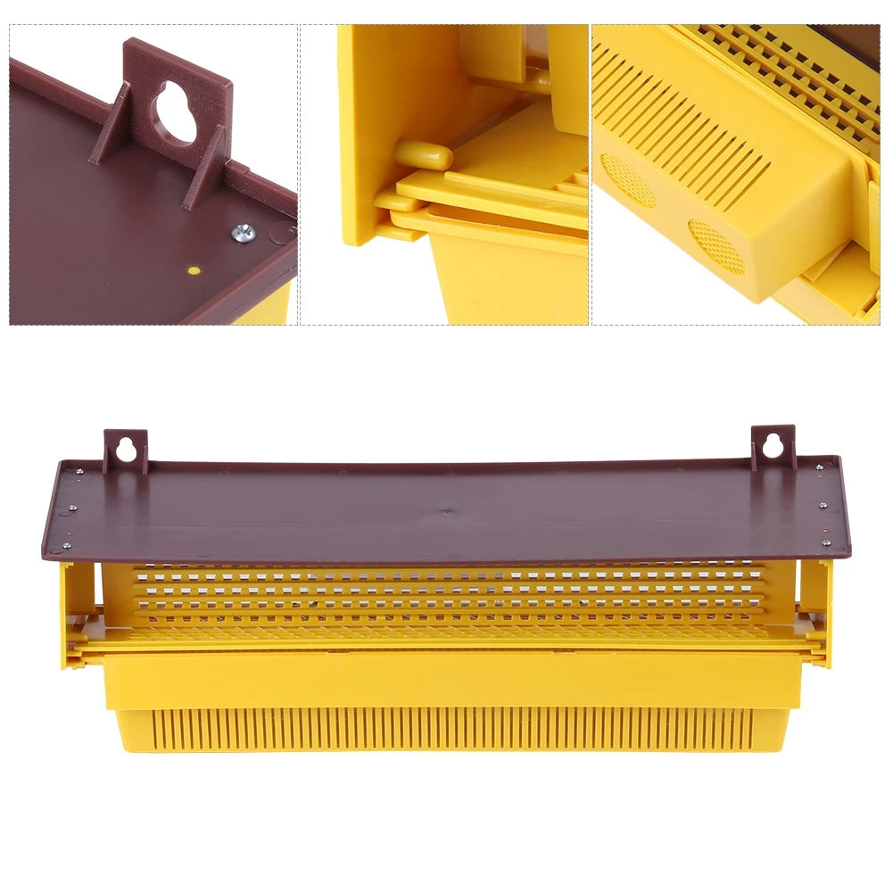 Beekeeping Tool Pollen Trap Pollen Collector Removable Yellow Plastic Pollen Trap With Ventilated Pollen Tray Beekeeping Tool