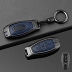 Leather Car Key Case Full Cover for Ford Focus 3 4 ST Mondeo MK3 MK4 Fiesta Fusion Kuga 2013 2014 2015 2017 Keychain Accessories