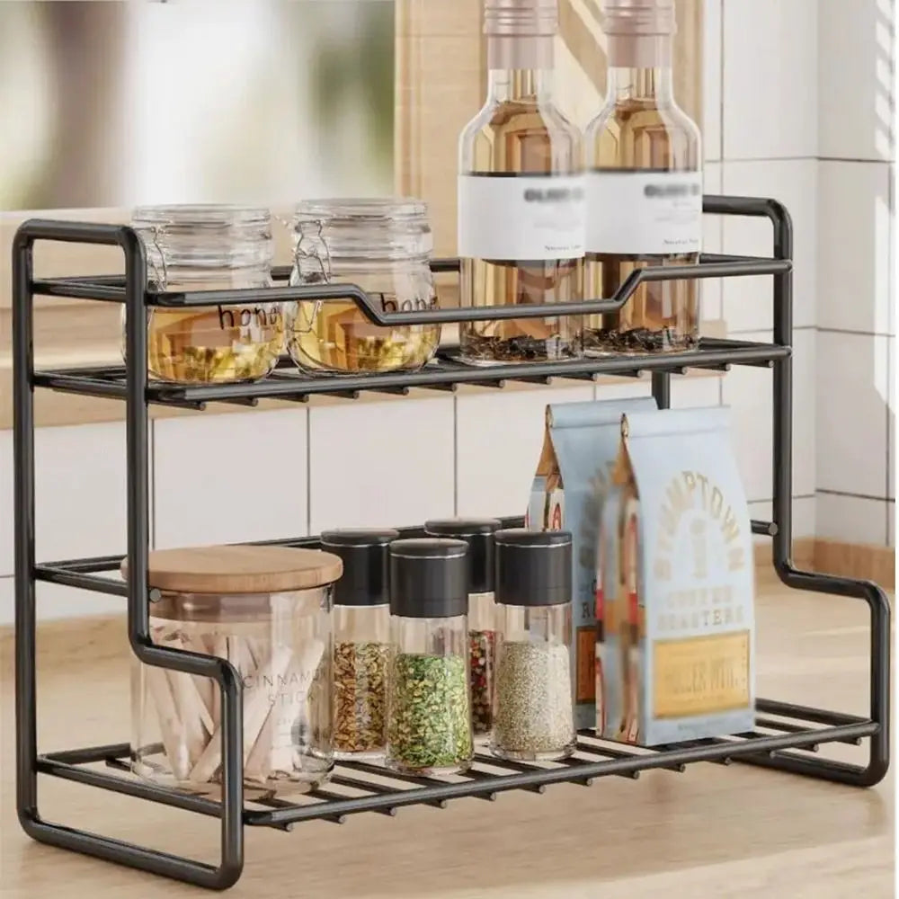 Modern Kitchen Organizer Shelf Waterproof Space Saving Kitchen Storage Stand Convenient Household Bathroom Storage Rack
